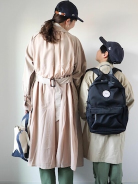 「reca（レカ）のアイテム（トレンチコート）」を使った、recastaffさん（レディース・160cm）の春コーディネート