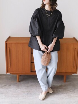 「reca（レカ）のアイテム（ブルゾン）」を使った、recastaffさん（レディース・165cm）の春コーディネート