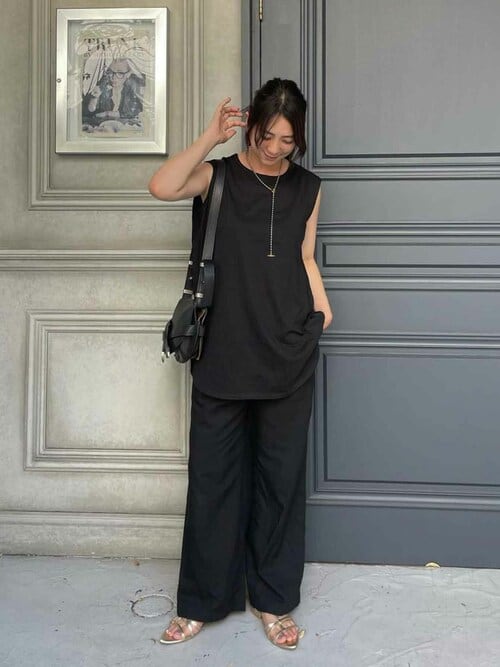 送料込 JULIUS 10ss ノースリーブカットソー【ブラック:サイズ1】 Tops