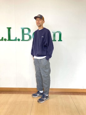 「BeanOutsider」｜「アイテム（キャップ）」を使った、hinoshirouさん（メンズ・186cm）の秋コーディネート