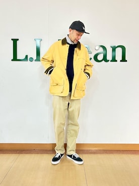 「L.L.Bean（エルエルビーン）のアイテム（トップス）」を使った、hinoshirouさん（メンズ・186cm）の春コーディネート