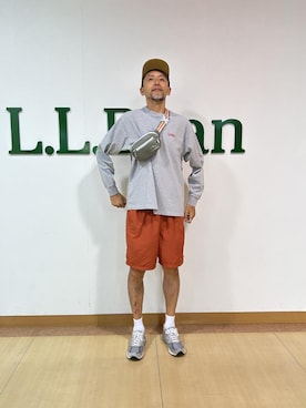 「L.L.Bean（エルエルビーン）のアイテム」を使った、hinoshirouさん（メンズ・186cm）の夏コーディネート