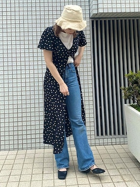 「Levi's（リーバイス）のアイテム（ワンピース/ドレス）」を使った、リーバイス STAFF WOMENさん（レディース・163cm）の春コーディネート