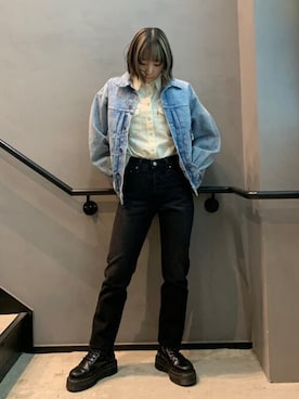 リーバイス STAFF WOMEN｜Levi'sのデニムジャケットを使った