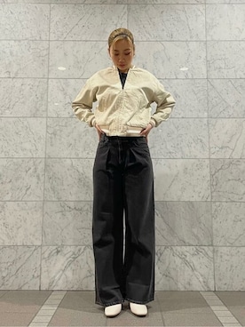 「Levi's（リーバイス）のアイテム（ブルゾン）」を使った、リーバイス STAFF WOMENさん（レディース・167cm）の春コーディネート