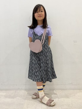 「メロートップス」｜「アイテム（ワンピース/ドレス）」を使った、avv_kidsstaffさん（キッズ・125cm）の春コーディネート