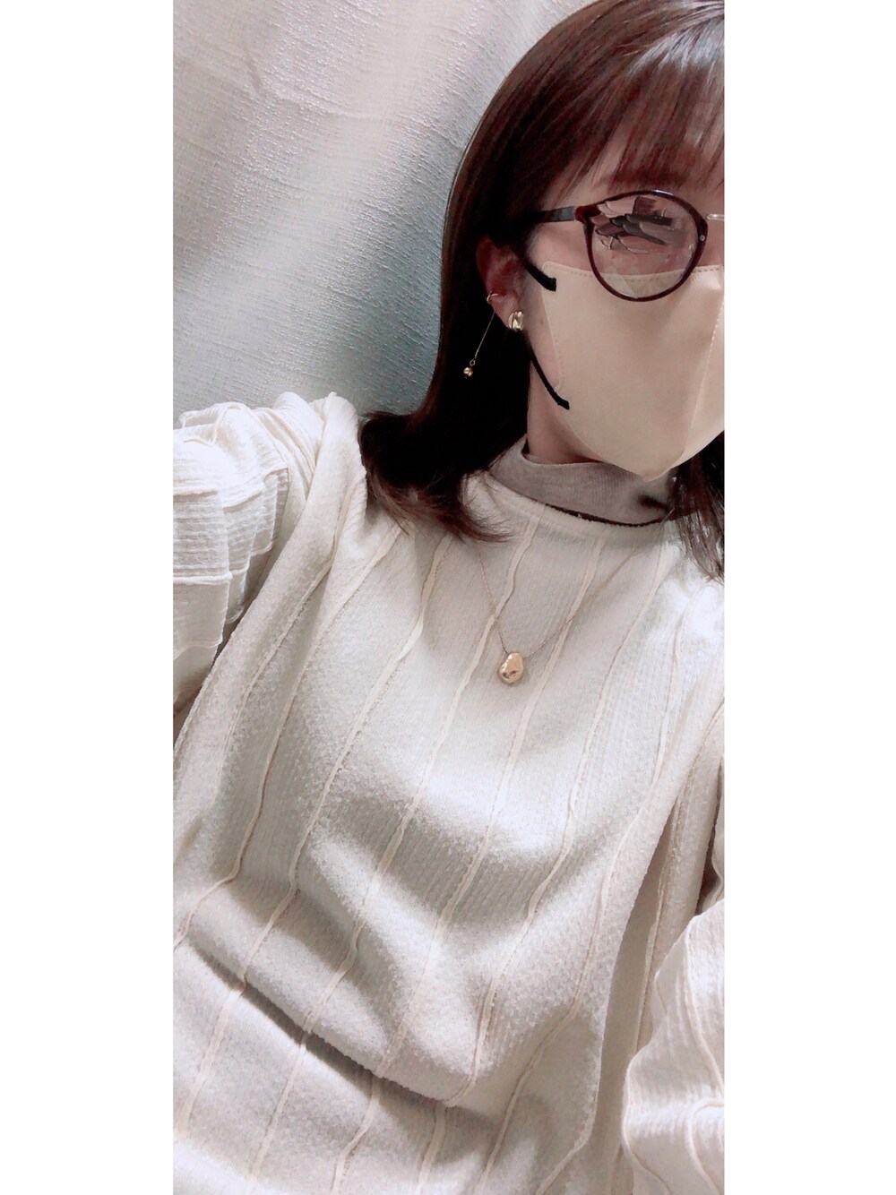 「talbyyumi、maisonvert、Arcreve、linoluce、しまむら購入品、しまパト、しまむら、淡色女子、淡色コーデ、プチプラファッション、プチプラコーデ」｜「tal. by yumi.のアイテム（トップス、ホワイト系）」を使った、さやかさん（レディース・161cm）の冬コーディネートの1枚目の写真