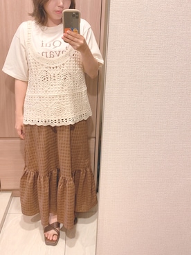 「rps（アールピーエス）のアイテム（ベスト）」を使った、zuiさん（レディース・149cm）の秋コーディネート