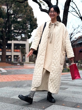 「Libra Cue（リブラ キュー）のアイテム」を使った、ナオさん（レディース・162cm）の春コーディネート