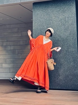 「アイテム（ワンピース/ドレス）」を使った、ナオさん（レディース・162cm・50代）の夏コーディネート