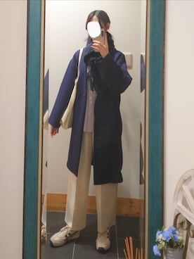 「Simplicite（サンプリシテ）のアイテム（ジャケット/アウター）」を使った、lapinさん（レディース・167cm）の冬コーディネート