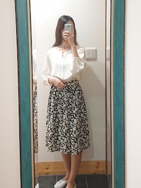 「Perle Peche（ペルルペッシュ）のアイテム」を使った、lapinさん（レディース・167cm）の夏コーディネート