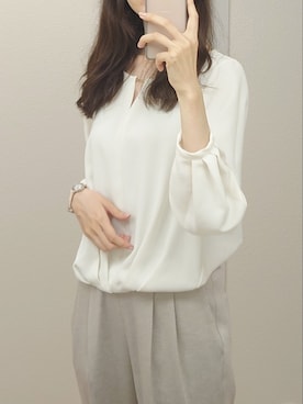 「Perle Peche（ペルルペッシュ）のアイテム」を使った、lapinさん（レディース・167cm）の夏コーディネート