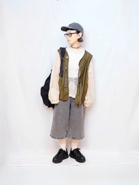 「アイテム（チョーカー）」を使った、よちさん（レディース・158cm）の秋コーディネート