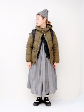 「BEAMS BOY（ビームスボーイ）のアイテム（ジャケット/アウター）」を使った、よちさん（レディース・157cm）の冬コーディネート