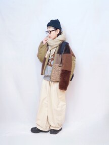 ROSE BUD（ローズバッド）の「パッチワークファージャケット（その他