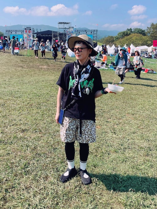「KiU(キウ)のウォータープルーフ ショートパンツ(その他パンツ)」を使った、よちさん(レディース・158cm)の秋コーディネート