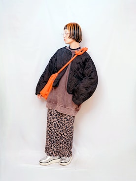 「アイテム（リング）」を使った、よちさん（レディース・158cm）の春コーディネート