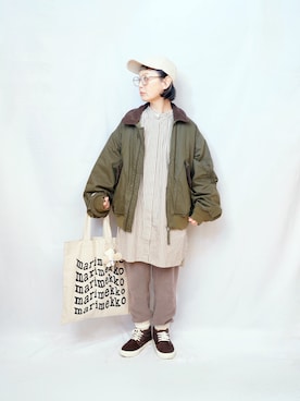 「ORNERTE（オルネート）のアイテム」を使った、よちさん（レディース・158cm）の冬コーディネート