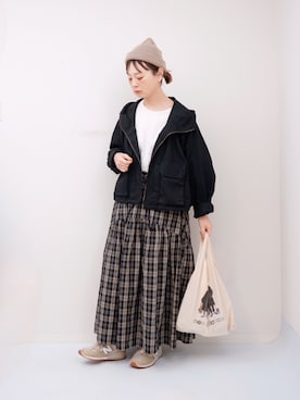 「PAR ICI（パーリッシィ）のアイテム（ブルゾン）」を使った、よちさん（レディース・157cm）の春コーディネート