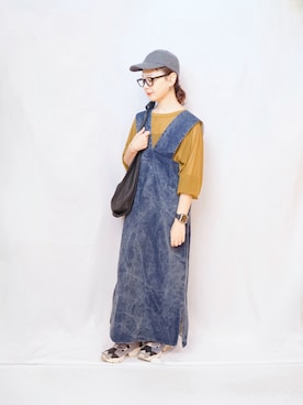 「アイテム（イヤリング）」を使った、よちさん（レディース・158cm）の秋コーディネート