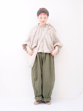 「Chapeau d' O（シャポードオー）のアイテム」を使った、よちさん（レディース・157cm）の春コーディネート