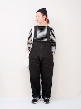 「TASINAMI（タシナミ）のアイテム（トートバッグ）」を使った、よちさん（レディース・157cm）の春コーディネート