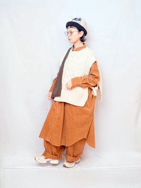 「アイテム（ファッション雑貨）」を使った、よちさん（レディース・158cm）の秋コーディネート