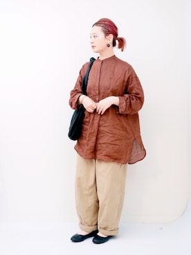 「Minnetonka（ミネトンカ）のアイテム」を使った、よちさん（レディース・157cm）の春コーディネート