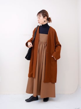「AMBIDEX（アンビデックス）のアイテム（ジャケット/アウター）」を使った、よちさん（レディース・157cm）の冬コーディネート
