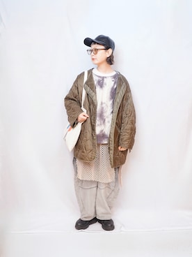 「アイテム（ナイロンジャケット）」を使った、よちさん（レディース・158cm）の冬コーディネート