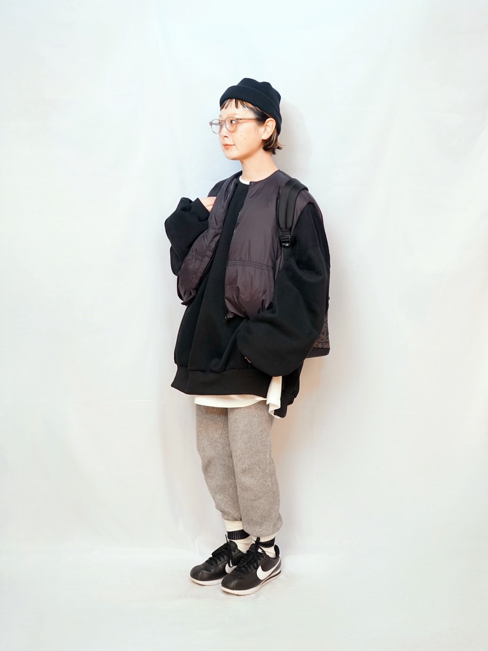 egg down vest / エッグショートダウンベストを使った人気ファッション