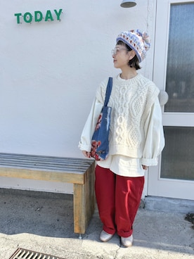 「アイテム（その他シューズ）」を使った、よちさん（レディース・158cm）の秋コーディネート