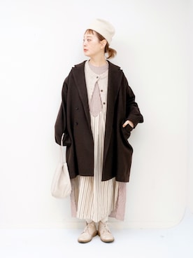 「Steven Alan（スティーブンアラン）のアイテム（その他シューズ）」を使った、よちさん（レディース・157cm）の冬コーディネート