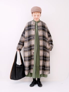 「BEAMS BOY（ビームスボーイ）のアイテム（ジャケット/アウター）」を使った、よちさん（レディース・157cm）の冬コーディネート