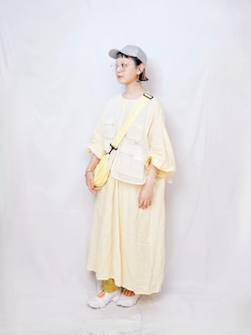 「アイテム（ワンピース/ドレス）」を使った、よちさん（レディース・158cm）の夏コーディネート