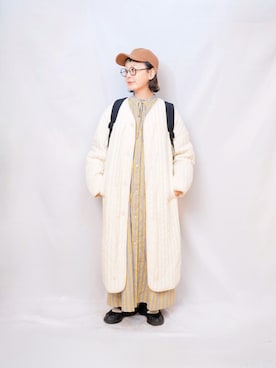 「アイテム（ジャケット/アウター）」を使った、よちさん（レディース・158cm）の冬コーディネート