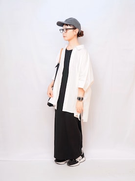 「andme（アンドミー）のアイテム（ワンピース/ドレス）」を使った、よちさん（レディース・158cm）の夏コーディネート