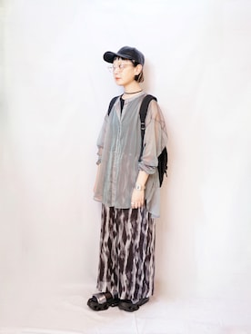「シアートップス」｜よちさん（レディース・158cm）の夏コーディネート