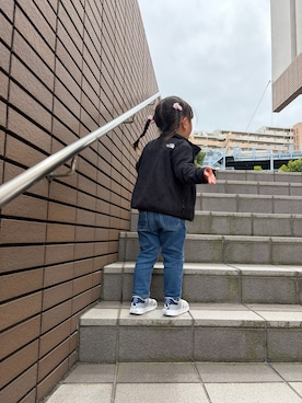 「petit main（プティマイン）のアイテム」を使った、まちるださん（キッズ・90cm）の春コーディネート