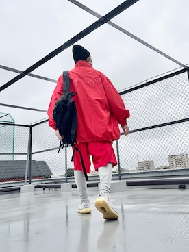 「アイテム（ナイロンジャケット）」を使った、つーるはーさん（メンズ・166cm）の秋コーディネート