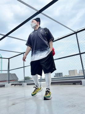 「BALENCIAGA（バレンシアガ）のアイテム（バックパック/リュック）」を使った、つーるはーさん（メンズ・166cm）の夏コーディネート