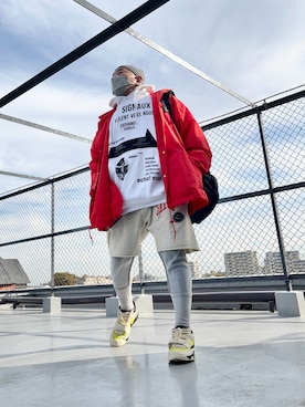 「アイテム（バッグ）」を使った、つーるはーさん（メンズ・166cm）の秋コーディネート