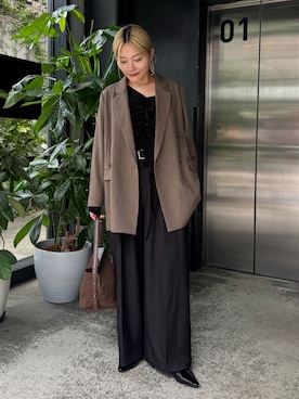 「CAPRICIEUX LE'MAGE（カプリシューレマージュ）のアイテム（テーラードジャケット）」を使った、yabu_lemageさん（レディース・163cm）の夏コーディネート