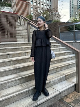 「アイテム（ワンピース/ドレス）」を使った、yabu_lemageさん（レディース・162cm）の冬コーディネート