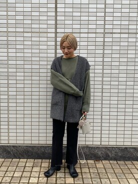 Wフェイス圧縮ウールベストを使った人気ファッションコーディネート - WEAR 