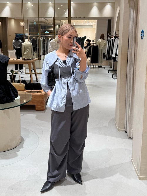 CAPRICIEUX LE'MAGE ビスチェ付BIG襟シャツ パル PAL 【CAPRICIEUX LE