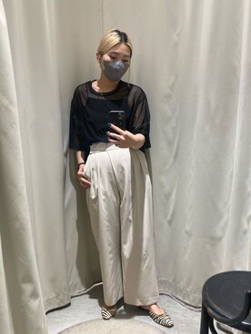 「おとなコーデ」｜「アイテム（Tシャツ/カットソー）」を使った、yabu_lemageさん（レディース・162cm）の夏コーディネート