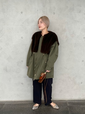 「CAPRICIEUX LE'MAGE（カプリシューレマージュ）のアイテム（モッズコート）」を使った、yabu_lemageさん（レディース・162cm）の秋コーディネート