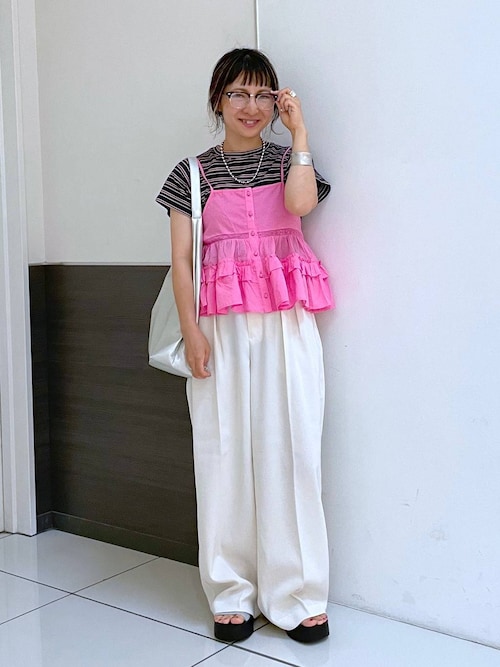 LOWRYS FARM コットンボイルキャミワンピース　ブルー LOWRYS FARM｜コットンボイルキャミワンピース | Rakuten